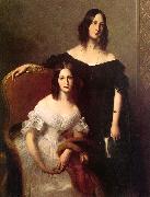 Louis-Edouard Dubufe Portrait of Two Sisters Spain oil painting reproduction